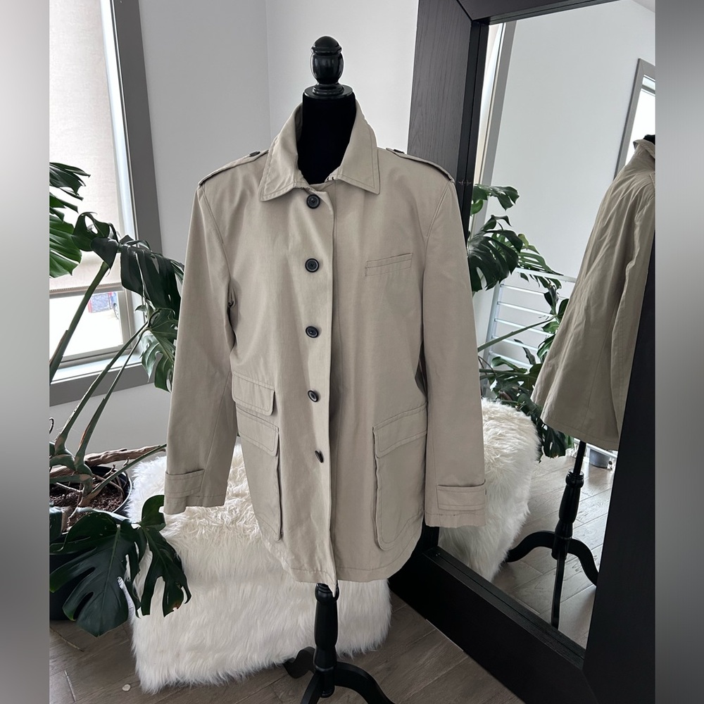 Men's Ted Baker London Beige Casual Button-Up Coat size Ted 5 XL